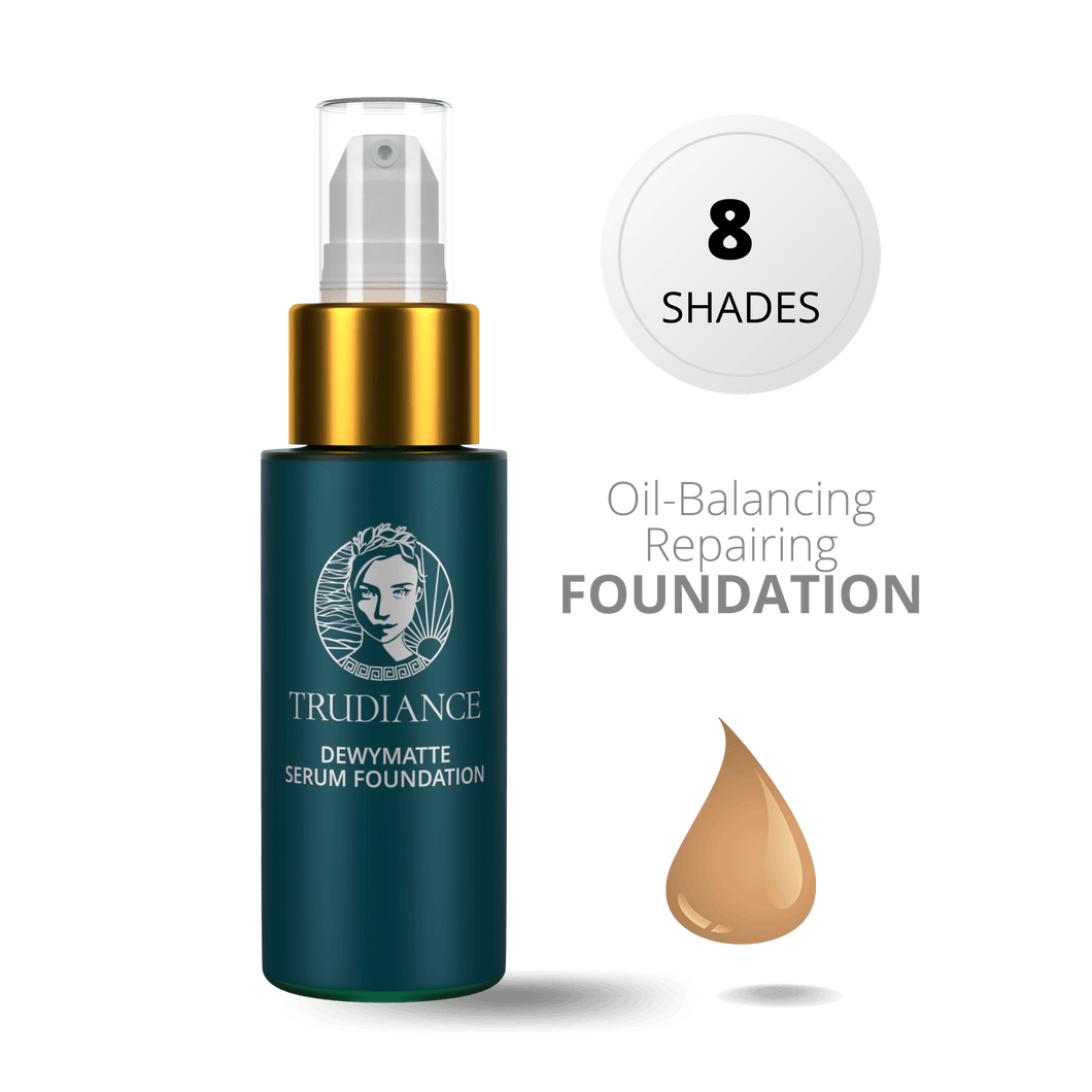 Serum Foundation for Oily and Combination Skin - Clean, Natural Ingredients, Vegan, Cruelty Free - for Oil-Control and Radiance